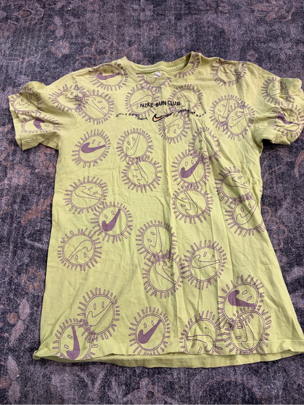 Nike Light Green Logo Cotton Tee